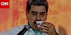 شاهد.. مادورو يحتسي فنجان قهوة علنا منهيًا شائعات فراره من فنزويلا