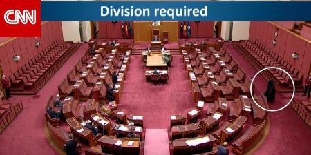 مشرعة أسترالية ترتدي النقاب في البرلمان وتثير عاصفة غضب.. شاهد ما حدث