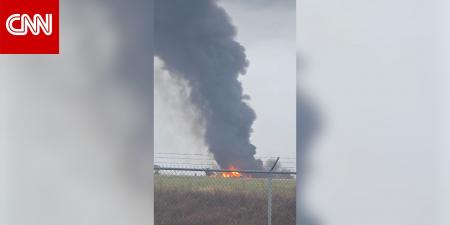 شاهد.. تحطم طائرة خاصة بعد إقلاعها في ولاية كارولينا الشمالية