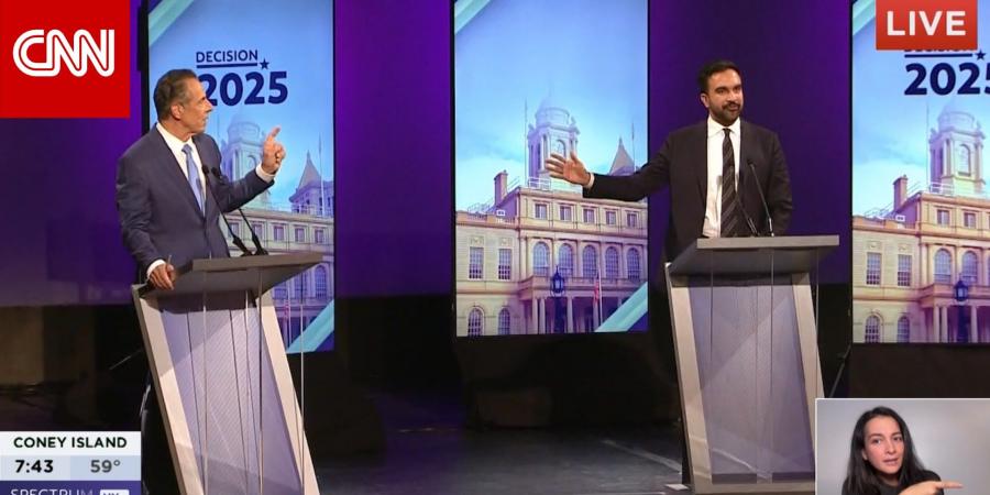 صدام حاد بين زهران ممداني وأندرو كومو في مناظرة الترشح لمنصب عمدة مدينة نيويورك
