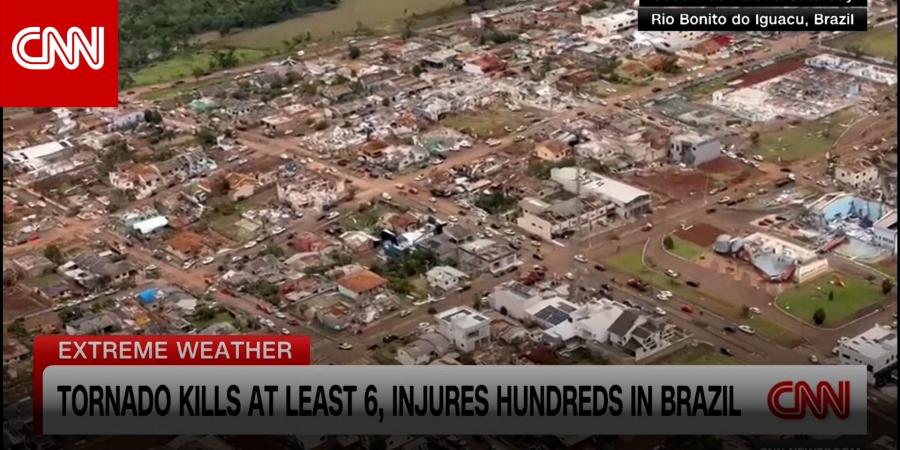 دمر أسقف المباني وحول الهياكل إلى أنقاض.. إعصار عنيف يضرب البرازيل