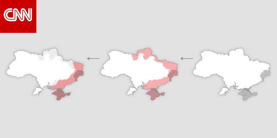 منذ 2014.. خريطة ترصد توسّع السيطرة الروسية في أوكرانيا