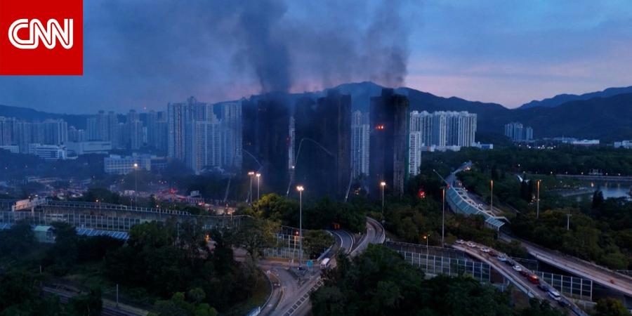 حريق هونغ كونغ يتسبب في نزوح المئات إلى الملاجئ