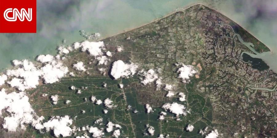 صورة صادمة كيف غرقت منطقة بأكملها تحت الماء.. إليك أثر مزيج العواصف العاتية بآسيا