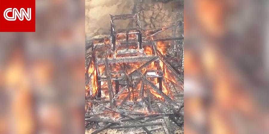 حريق هائل يلتهم معبدًا يابانيًا يضم شعلة متّقدة منذ مئات السنين